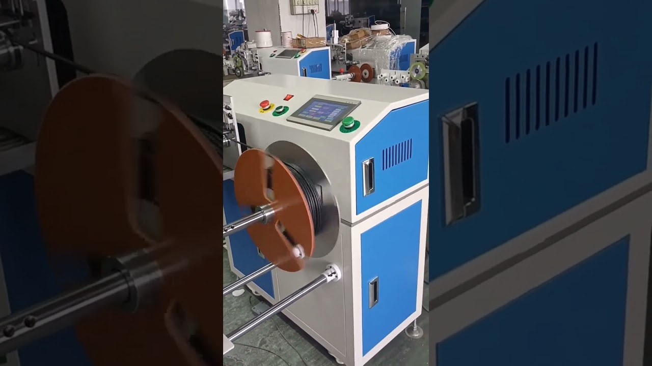 Автоматический станок для счета, резки и намотки провода с точным траверсом #оборудование #завод