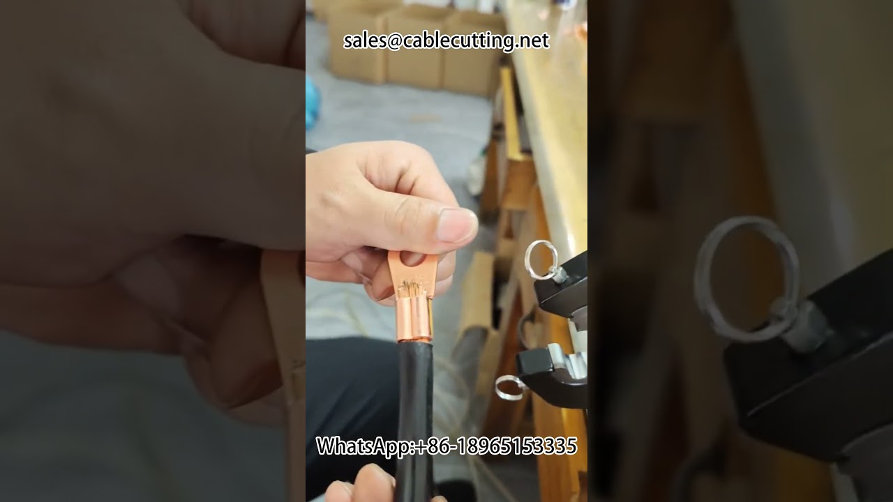 Пневматический обжимной станок 120L: идеальное обжатие утолщенных открытых наконечников Phoenix за один проход